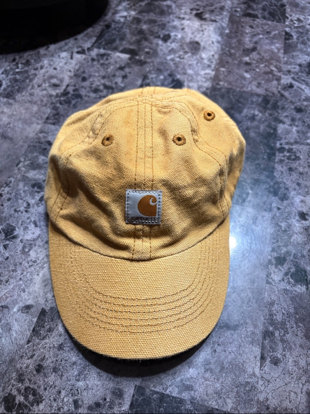 Carhartt Yellow Canvas Logo Cap